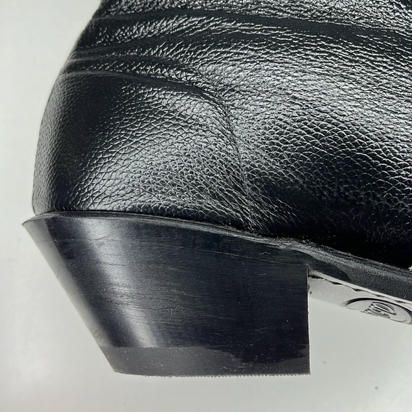 Abilene Sage Western Black Dress Boots Round Toe Zipper Side Men’s US 7.5 D - Picture 10 of 14